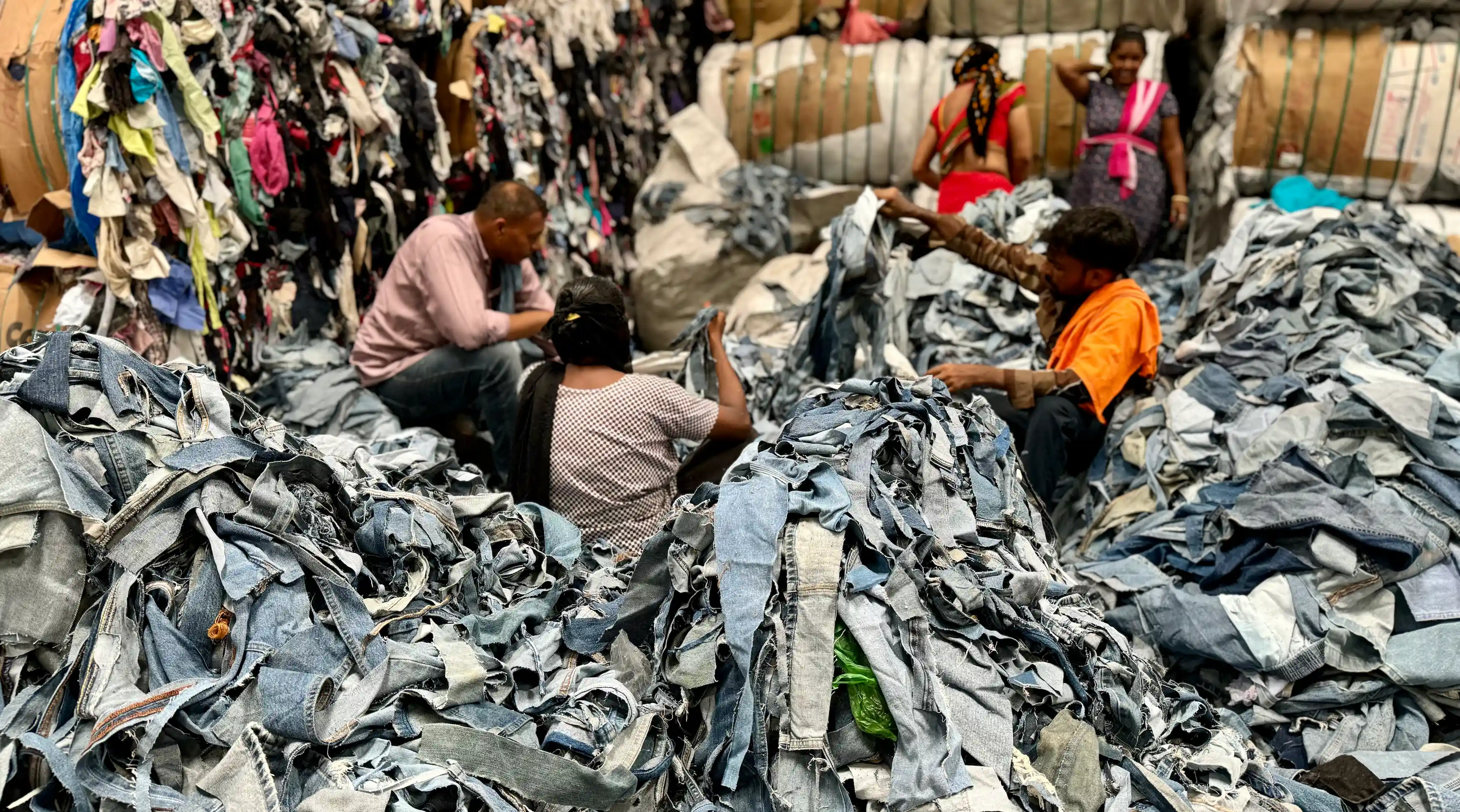 Denims waste being upcycled to make vintage clothing